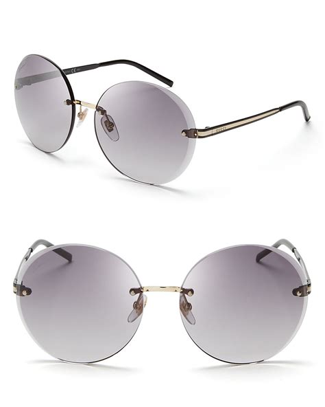 gucci rimless sunglasses womens|Gucci vintage round sunglasses.